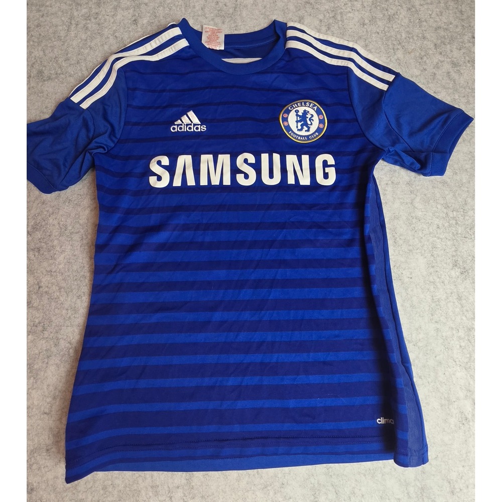Adidas Chelsea FC Kids Jersey Blue Samsung Climacool Soccer Shirt Large 13-14Y
